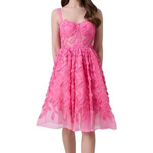 Linda Charm Womens  Embellished Midi Dress